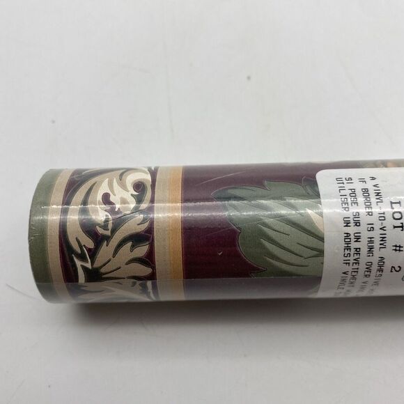 Westmount Wallpaper Border MWB324 Burgundy Green Paisley 5 Yds‎ - Picture 4 of 7